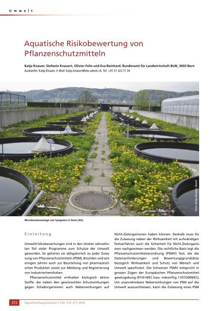 Download als PDF - Agrarforschung Schweiz