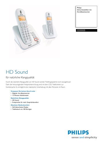CD2552S/38 Philips Schnurlostelefon mit ... - Hardware