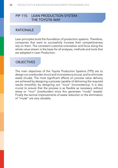 PIP - Productivity Improvement Programmes Program ... - MPC