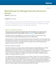 Marketscope for Managed Security Services in Europe