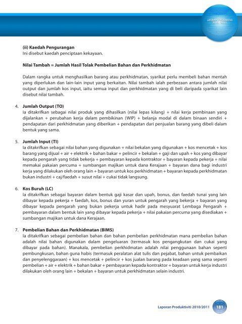 prestasi produktiviti malaysia - MPC