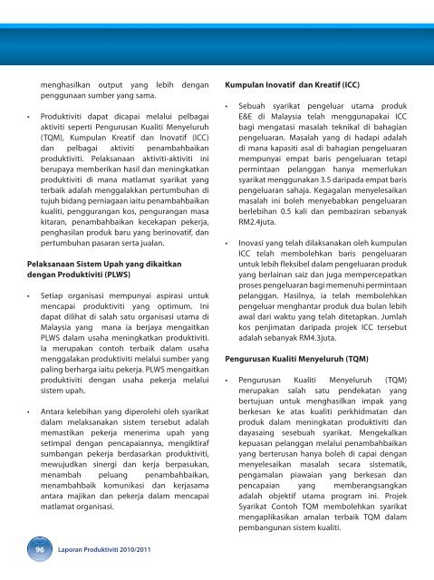 prestasi produktiviti malaysia - MPC