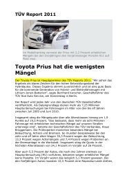 TÃV Report 2011 - Toyota Feichtmayr