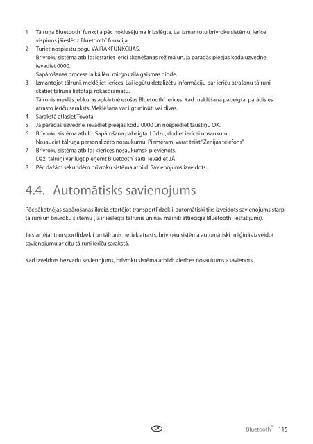 Bluetooth® hands-free system - Toyota-tech.eu