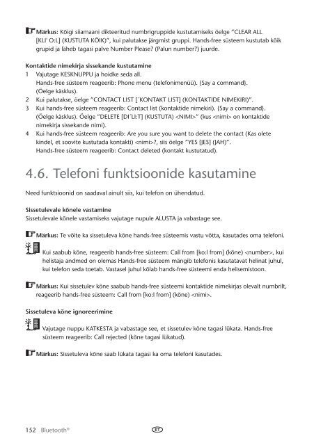 Bluetooth® hands-free system - Toyota-tech.eu