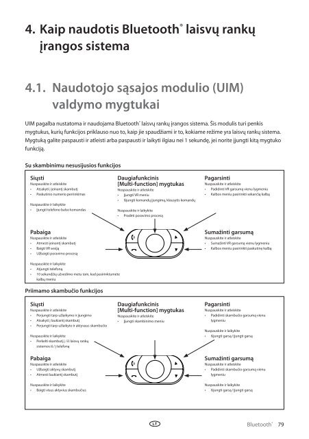 Bluetooth® hands-free system - Toyota-tech.eu