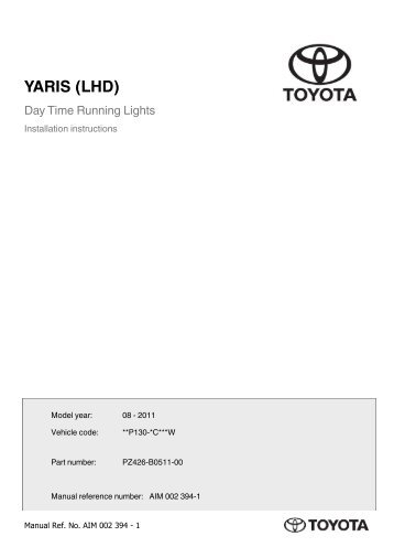 YARIS (LHD) - Toyota-tech.eu