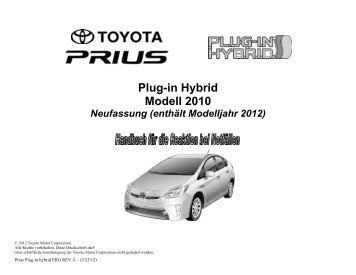 Plug-in Hybrid Modell 2010 Neufassung (enthält ... - Toyota-tech.eu