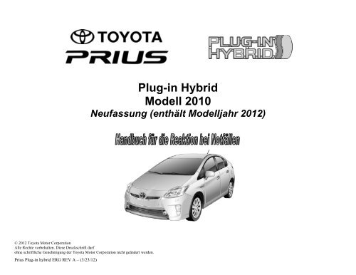 Plug-in Hybrid Modell 2010 Neufassung (enthält ... - Toyota-tech.eu