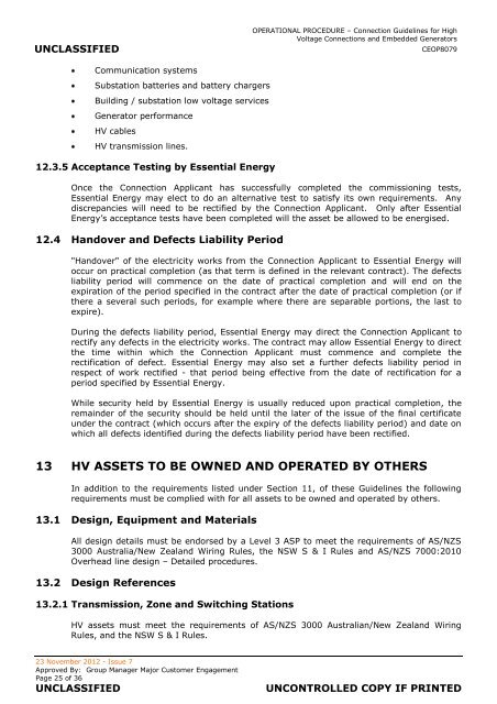 CEOP8079 - Connection Guidelines - Essential Energy