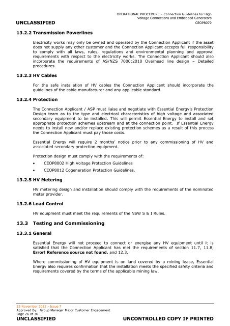 CEOP8079 - Connection Guidelines - Essential Energy