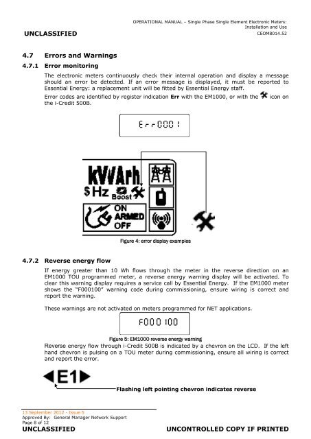 CEOM8014.52 - Essential Energy