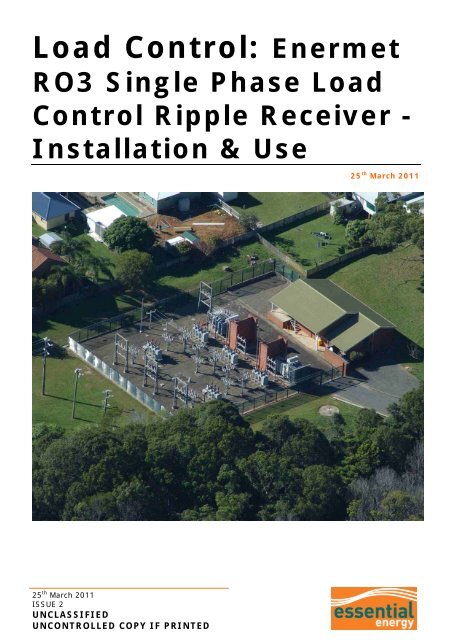 Enermet Ro3 Single Phase Load Control Ripple Essential Energy