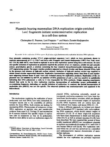 Plasmids bearing mammalian DNA-replication ... - ResearchGate
