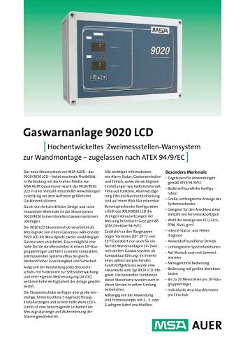 Gaswarnanlage 9020 LCD