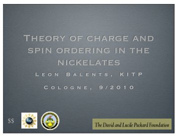 Theory of charge and spin ordering in the nickelates - Physics ...