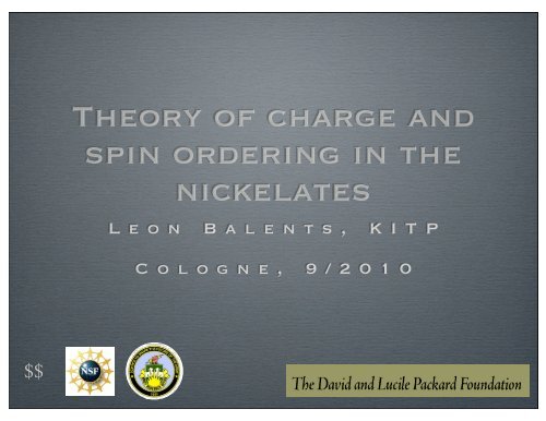 Theory of charge and spin ordering in the nickelates - Physics ...
