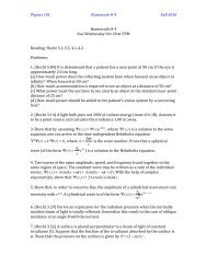 Homework # 4 - Physics Department, UCSB