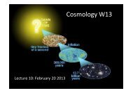 Cosmology W13 - Physics Department, UCSB