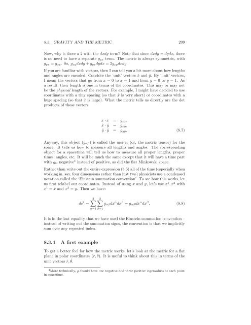 Notes on Relativity and Cosmology - Physics Department, UCSB