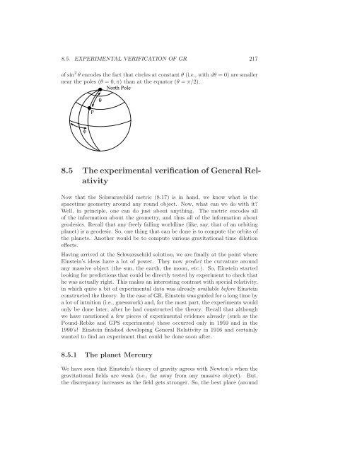 Notes on Relativity and Cosmology - Physics Department, UCSB