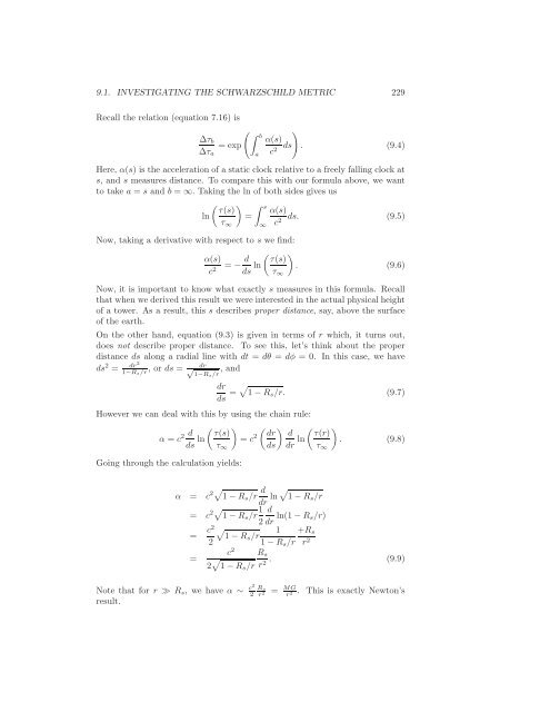 Notes on Relativity and Cosmology - Physics Department, UCSB