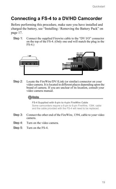 FS-4, FS-4 HD, FS-4 Pro, FS-4 Prod HD Portable DTE Recorders