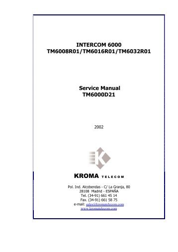 Kroma Telecom, Manual TB6000 (0,51 MB)