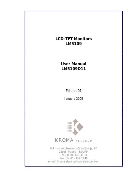 Kroma Telecom, Manual LM5109