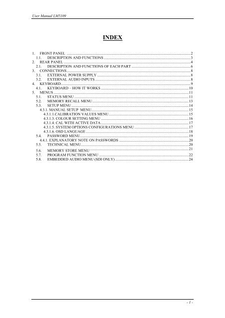 Kroma Telecom, Manual LM5109