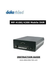 Datavideo, Instruction Manual MP-4100 & MP-4200