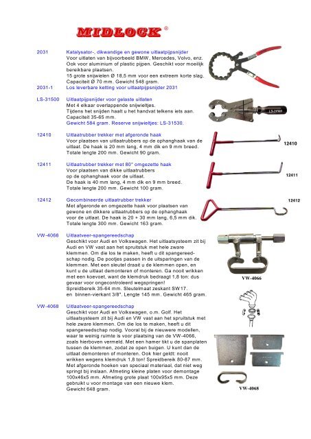 2116-FI Borgset voor Fiat 1,6 16v