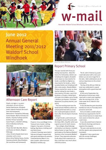 Annual General Meeting 2011/2012 Waldorf School Windhoek June ...