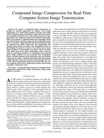 Compound Image Compression for Real-Time Computer Screen ...