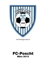 FC-Poscht - FC Wangen an der Aare