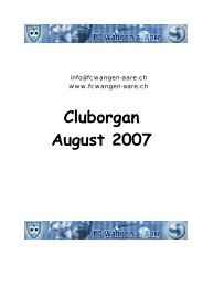 Cluborgan August 2007 - FC Wangen an der Aare