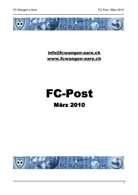 FC-Post - FC Wangen an der Aare