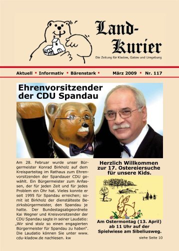 Ehrenvorsitzender der CDU Spandau - CDU Kladow