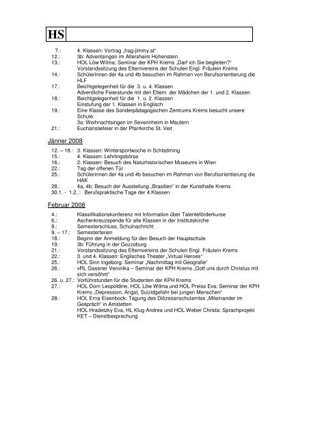 Jahresbericht 2007/2008 (PDF) - Mary Ward Schulen