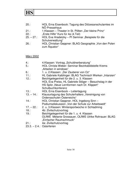 Jahresbericht 2001/2002 (PDF) - Mary Ward Schulen