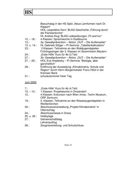 Jahresbericht 2001/2002 (PDF) - Mary Ward Schulen