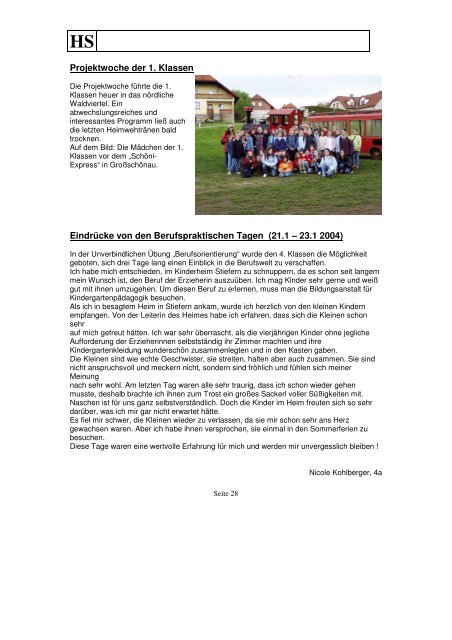 Jahresbericht 2003/2004 (PDF) - Mary Ward Schulen