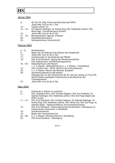 Jahresbericht 2003/2004 (PDF) - Mary Ward Schulen