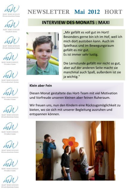 NEWSLETTER Mai 2012 NEWSLETTER - Mary Ward Schulen