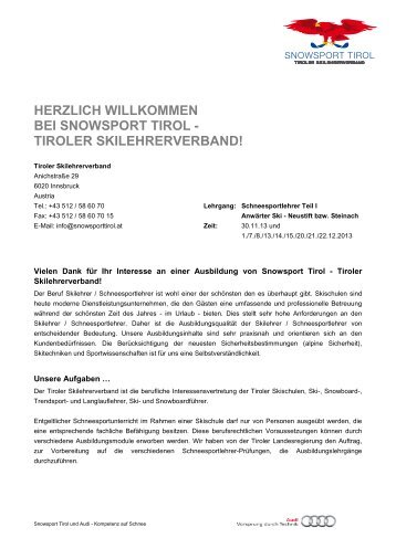 Info - Tiroler Skilehrerverband