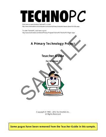 A Primary Technology Project Teacher Guide - TechnoKids