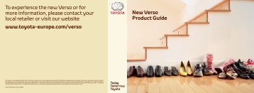 To experience the new Verso or for more information ... - Toyota