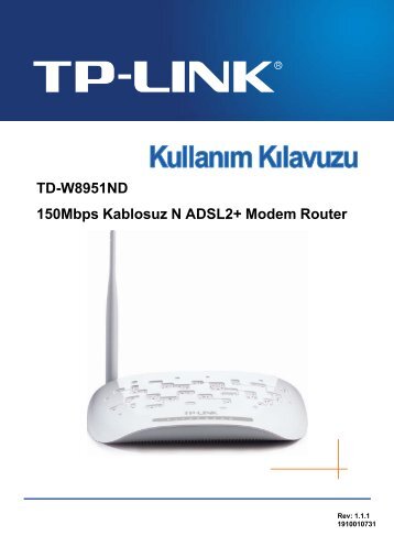 TD-W8951ND_V5.0_User_Guide_TR - TP-Link