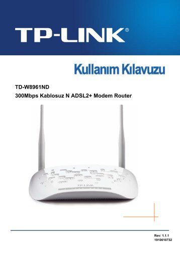 TD-W8961ND_V3.0_User_Guide_TR - TP-Link