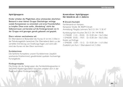 Programm 2011 - AWO Kreisverband Mettmann